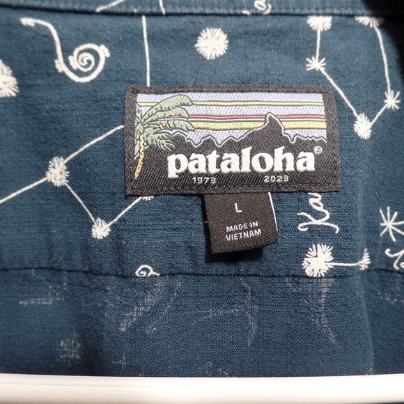 Patagonia Pataloha Shirt in Ho'okele Tidepool Blue Size Large - Picture 4 of 13